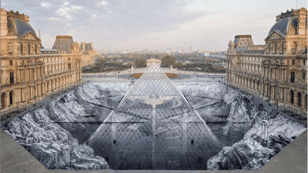 JR Pyramid Louvre Paris