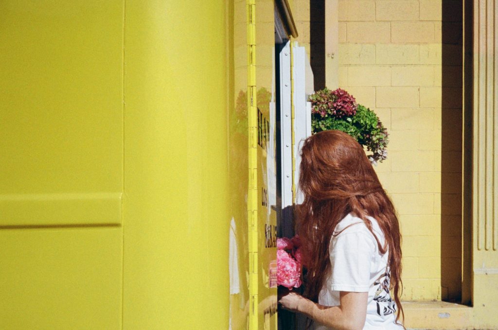 Sarah Lineberger Red Hair, Blue Nails, Yellow Truck, Fresh Flowers — Hand & Rose with ...